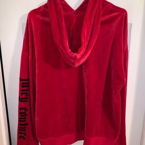 Red Velour Juicy Couture Hoodie